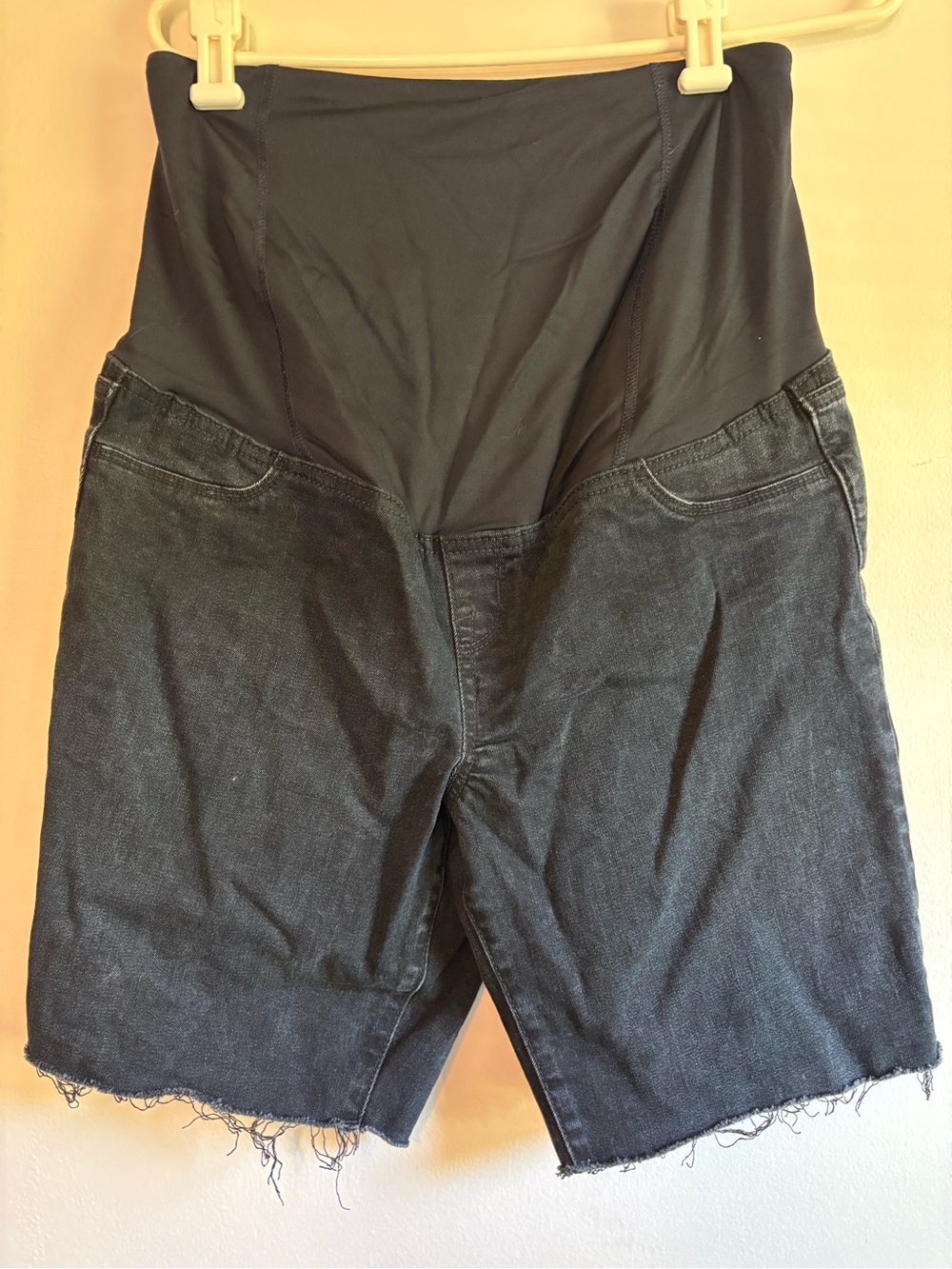Maternity Black Jean Shorts